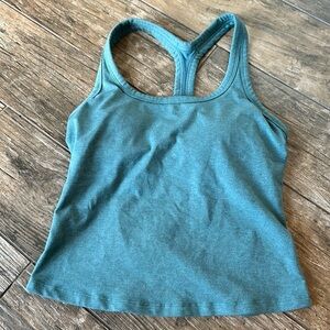 prANa Womens Heavana Scoop Neck Racerback Tank XSMALL cool dusk Heather